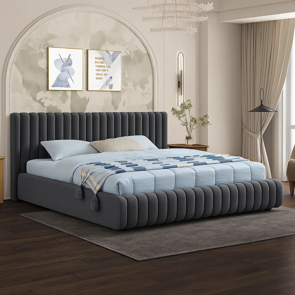 Galeno Velvet Bed - Image 3